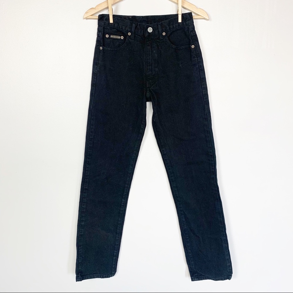VINTAGE CALVIN KLEIN 100% Cotton Black Denim Jeans